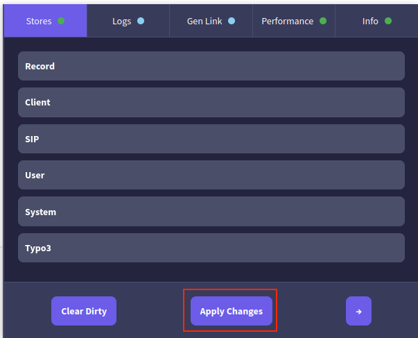 Apply Changes Button