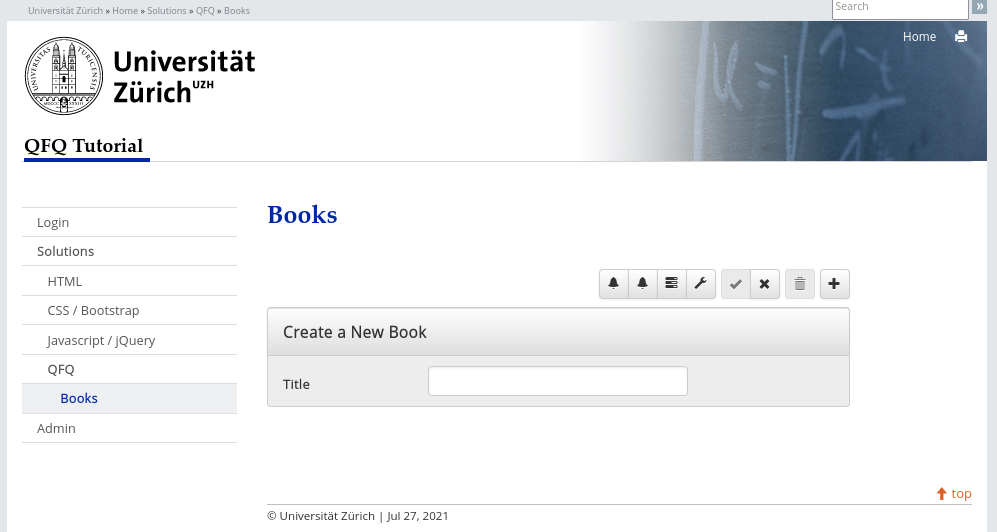 Basic book form